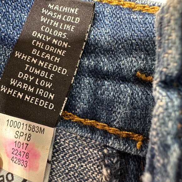 INC Denim Womens Straight Leg Curvy Fit Size 4 Blue Jeans Distressed - Picture 14 of 16